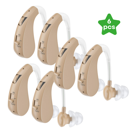 3x Pair Rechargeable Hearing Aids (6 pcs)